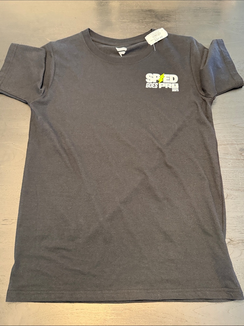 Kids I Shoe Speed Black Graphic Tee - “Speed Goes Pro”